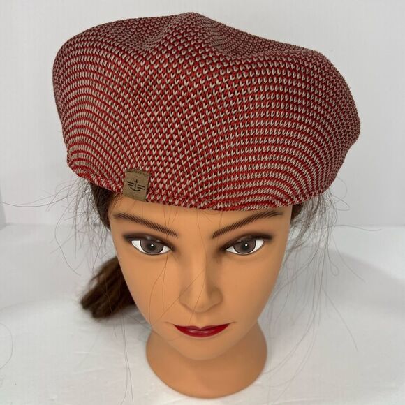 Dockers News Boy Red/Tan Textile Mesh Breathable Hat Size Large - Picture 3 of 8